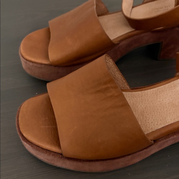 Anthropologie Seychelles Calming Influence Suede Leather Platform Sandal Sz 7.5 - Picture 6 of 16